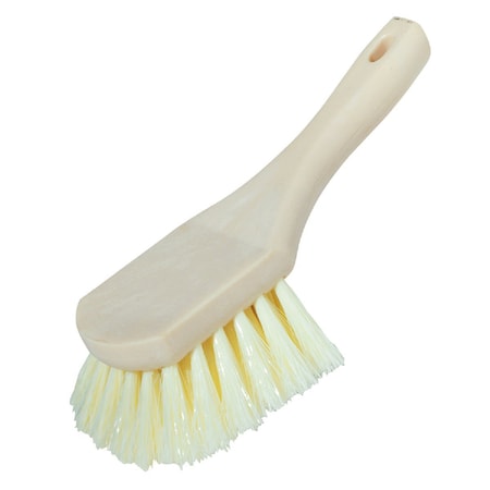 All-Source 9 In. x 3 In. White Polypropylene Bristle Plastic Scrub Brush 89635